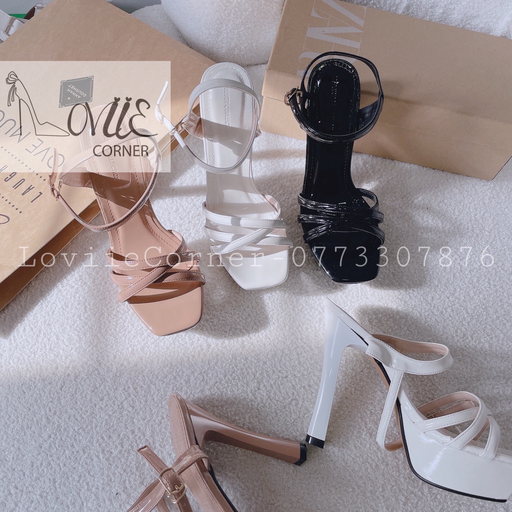 SANDAL CAO GÓT LOVIIECORNER - GUỐC NỮ QUAI ĐAN CHÉO MẢNH - GIÀY THỜI TRANG ĐÚP HIỆN ĐẠI 13 PHÂN G220822