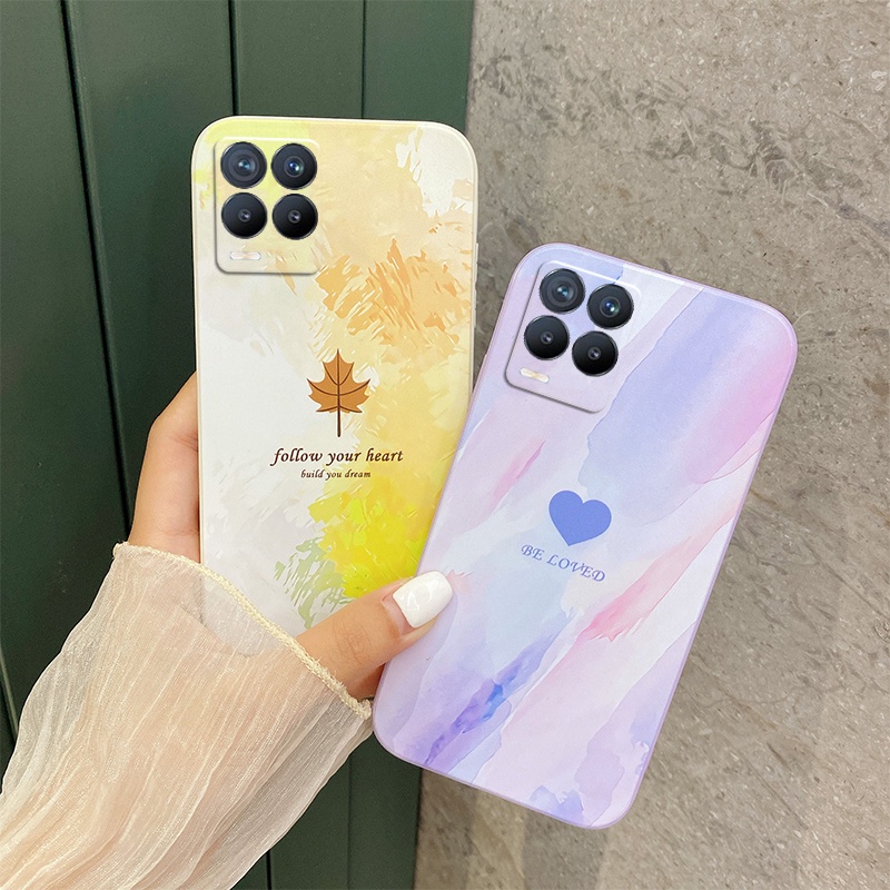 Ốp lưng Realme 8 pro Ốp Lưng Realme 8Pro Ốp Điện Thoại Silicon Mềm Chống Rơi Họa Tiết Tranh Sơn Dầu Đơn Giản Dành Cho Realme 8 Pro Realme 8 Pro
