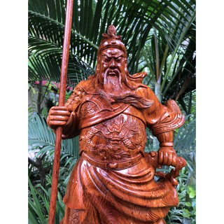 Tượng Quan Công Gỗ Hương Cao 60 Cm