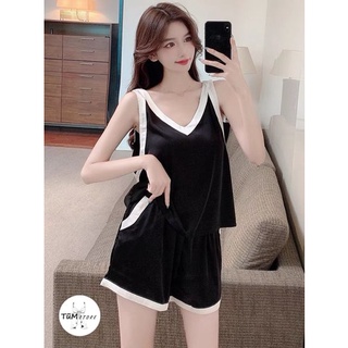 Set bộ ngủ lụa 2 dây eny sleepwear