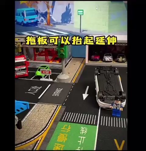 Set xe cứu hộ cần cẩu đồ chơi ô tô