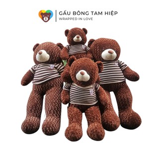 Gấu bông teddy, gấu bông khổng lồ cao 1m1 - 1m4 - 1m6 - 1m8 (Không tính theo khổ vải)