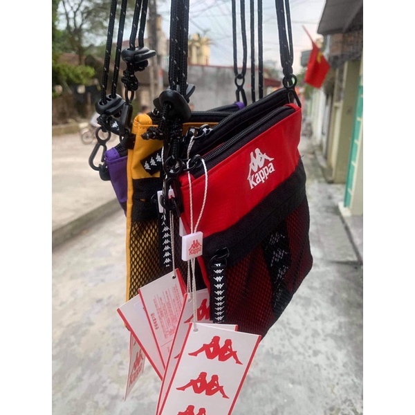 TÚI ĐEO CHÉO KAPPA Pouch Bag - Dây Phản Quang