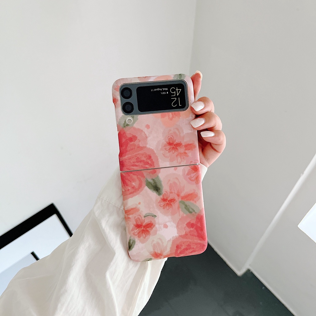 Ốp Điện Thoại Hình Hoa Nhiều Màu Sắc Chống Sốc Cho Samsung Z Flip 3 zflip3