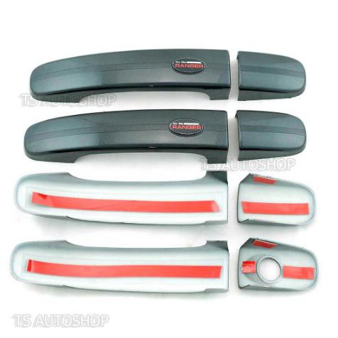 Ốp hõm cửa, ốp tay nắm cửa Ford Ranger 2016-2019 màu đen