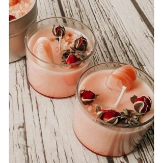 Hộp 2-4 Nến cốc thơm hương Hoa Hồng Đen/ Thông Noel tự nhiên, an toàn, không khói (có phụ kiện decor)