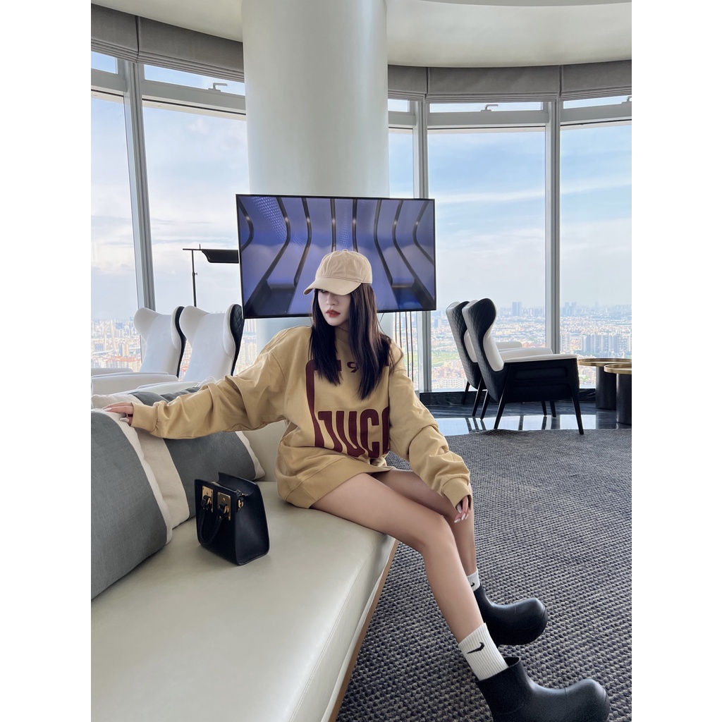 Áo thun dài tay cổ tròn thời trang nữ cao cấp Gucci GC GG sành điệu, thanh lịch và cá tính