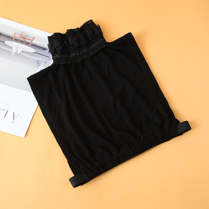 Cổ Áo Sơ Mi Giả Gân Với Vòng Tay Giả Xếp Tầng Phối Bèo Nhún Thanh Lịch Có Thể Tháo Rời Cho Nữ