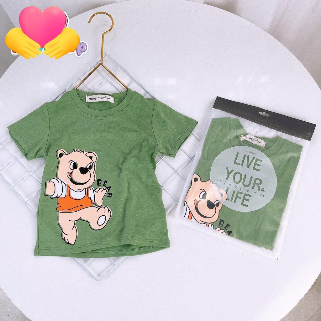 Áo thun Cotton lạnh hình thú Minky mom