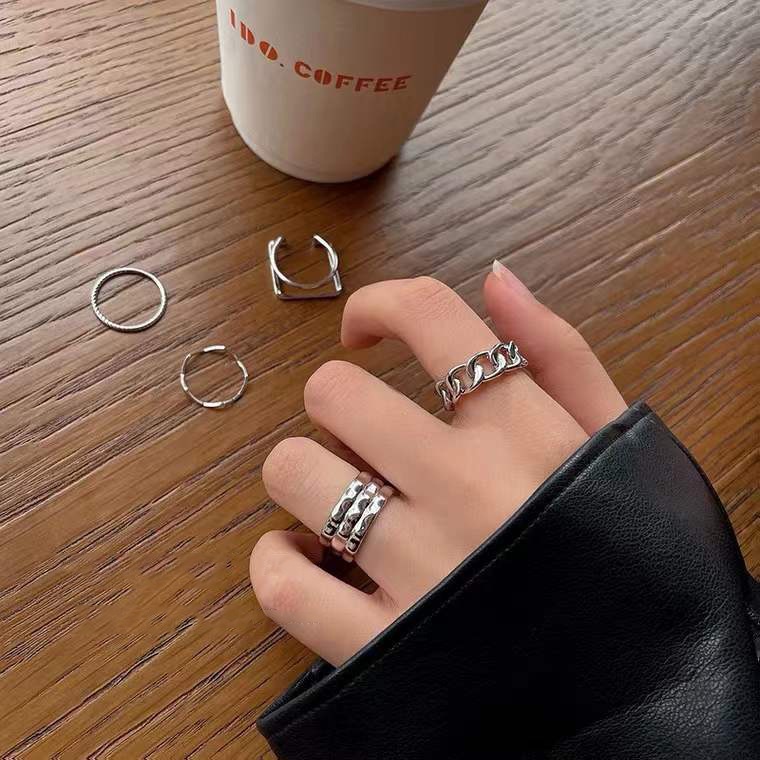 Set Nhẫn Đeo Ngón Tay Thời Trang Cá Tính Cho Nữ