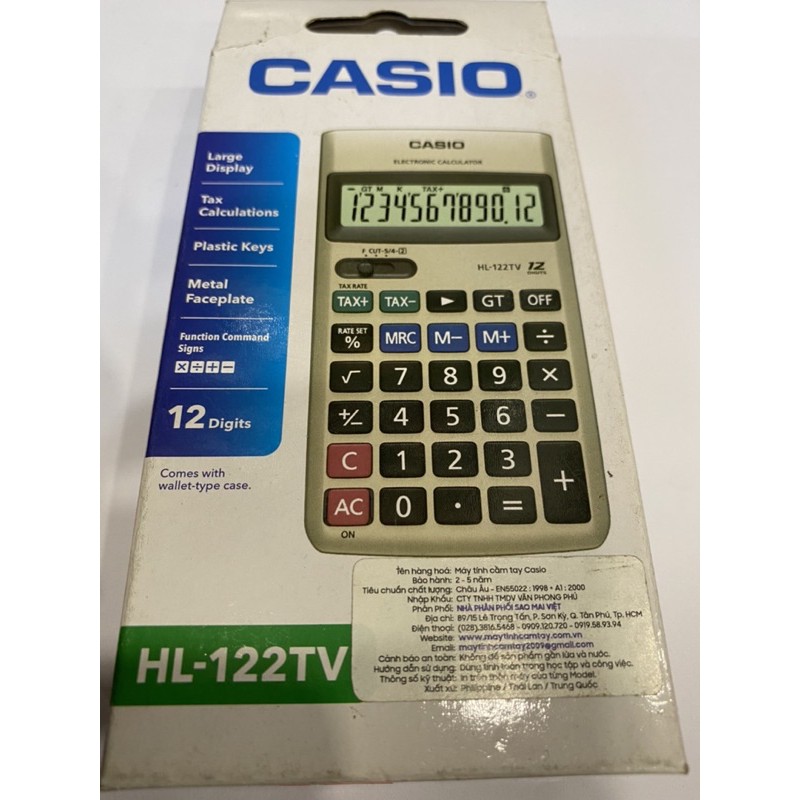 Máy tính Casio HL 122 TV chính hãng.