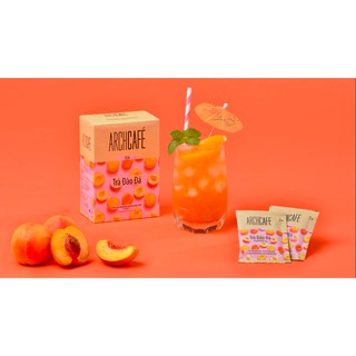Trà Đào Đá - Trà trái cây hoà tan Archcafé (hộp 12 gói x 20g)