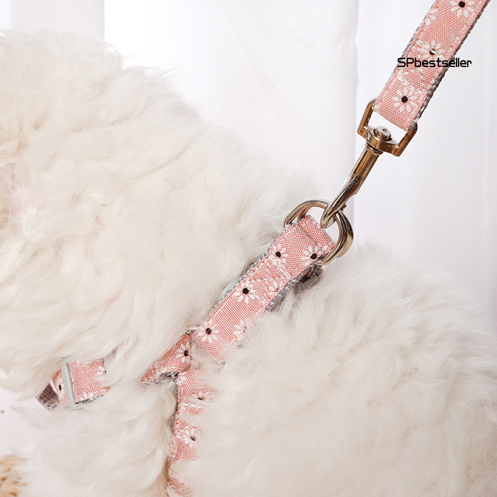 Dây đeo ngực cho thú cưng có dây kéo họa tiết dễ thương tiện lợi