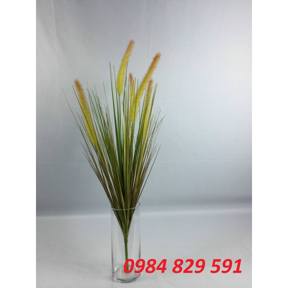 Cành lau giả trang trí 3 bông