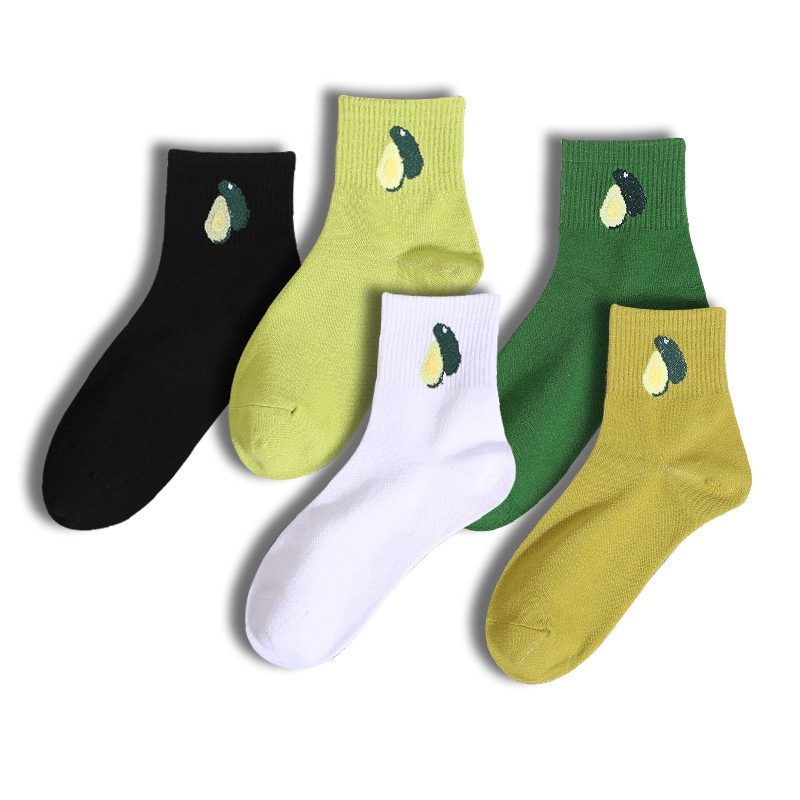 Vớ Thể Thao In Hình Trái Bơ Màu Xanh Lá Dạ Quang Kiểu Hàn Quốc Cho Nam Và Nữ | BigBuy360 - bigbuy360.vn