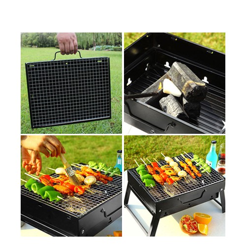 Bếp nướng than hoa BBQ ngoài trời cao cấp có chân và tay cầm tiện lợi