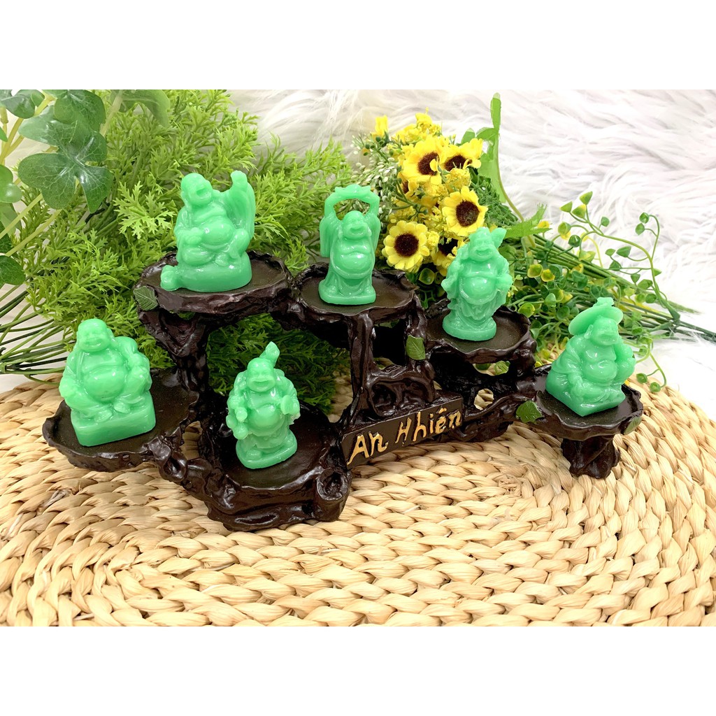 Bộ 6 Tượng Bồ Tát Di Lặc Hoan Hỉ kèm đế tượng 6 chân An Nhiên( Mẫu Mới 2021 ) | BigBuy360 - bigbuy360.vn