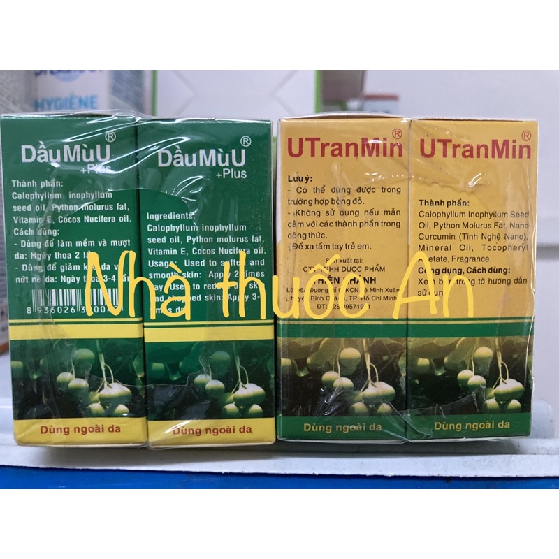 (1(Dầu mù u Thiên Khánh, Quang Minh, UTranMin, Vicogreen