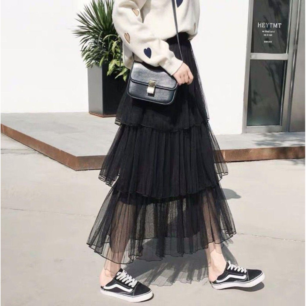 12C22B1 Chân váy tulle công chúa 3 tầng siêu siêu đẹp, lưng thun freesize, vải tuyn cao cấp đẹp y hình