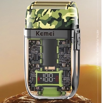 Máy Cạo Râu Kemei KM-TX7 Chống Thấm Nước Sạc USB Kèm 1 Dao Cạo Râu Cho Nam