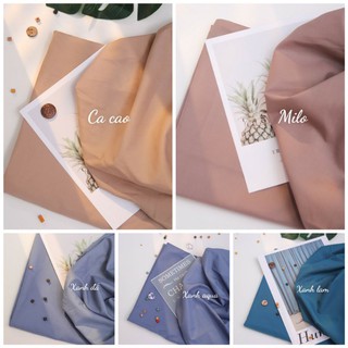 Bộ drap cotton lụa trơn 1 màu