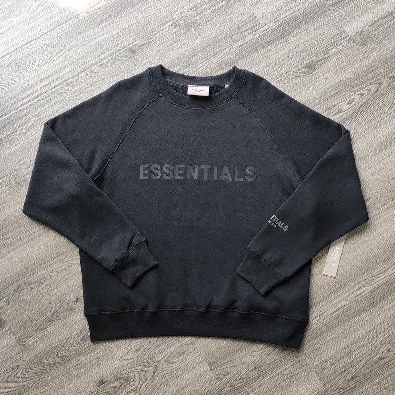 Áo thun dài tay nỉ da cá Sweater Essentials in nổi hàng cao cấp UNISEX FREESIZE | BigBuy360 - bigbuy360.vn