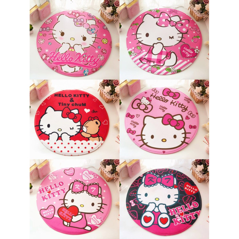 Thảm tròn size 60cm HELLO KITTY