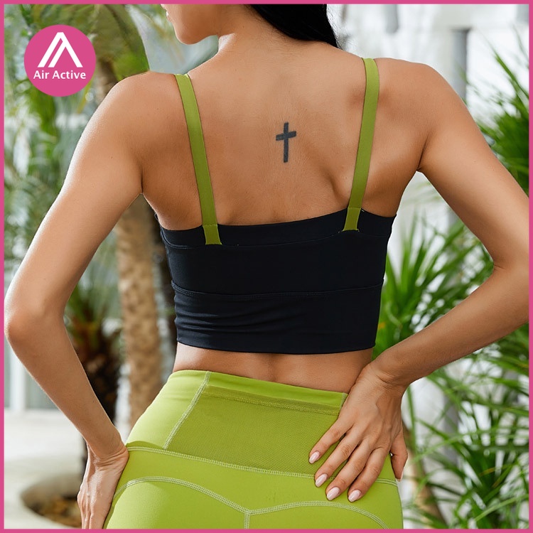 Áo Ngực Thể Thao Chống Sốc Phối Màu Tương Phản Xinh Xắn áo lót thể thao nữ áo bra thể thao