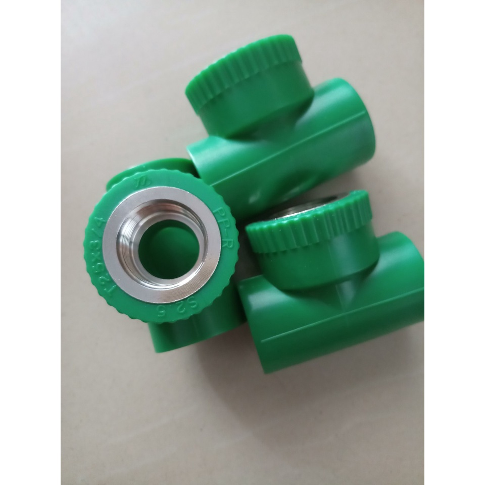 Tê Ren Trong 25*1/2 và 25*3/4 Ống Nước Nóng PPR - Phụ kiện ống nước nước nóng, lạnh