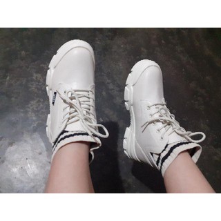 [ FREE SHIP 50K ] Giày bốt nữ cổ viền kẻ L
