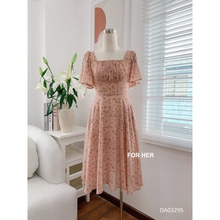 Đầm xếp ly ngực hoa DA0329