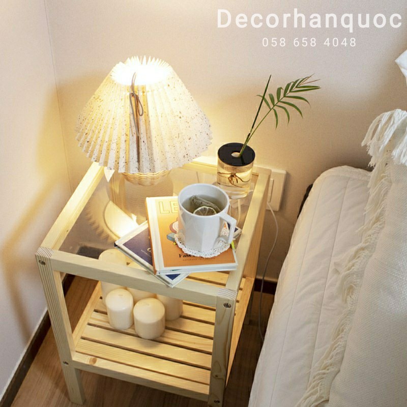 [NOWSHIP] Tab đầu giường - Kệ vuông 2 tầng - Gỗ thông cao cấp nhập khẩu | BigBuy360 - bigbuy360.vn