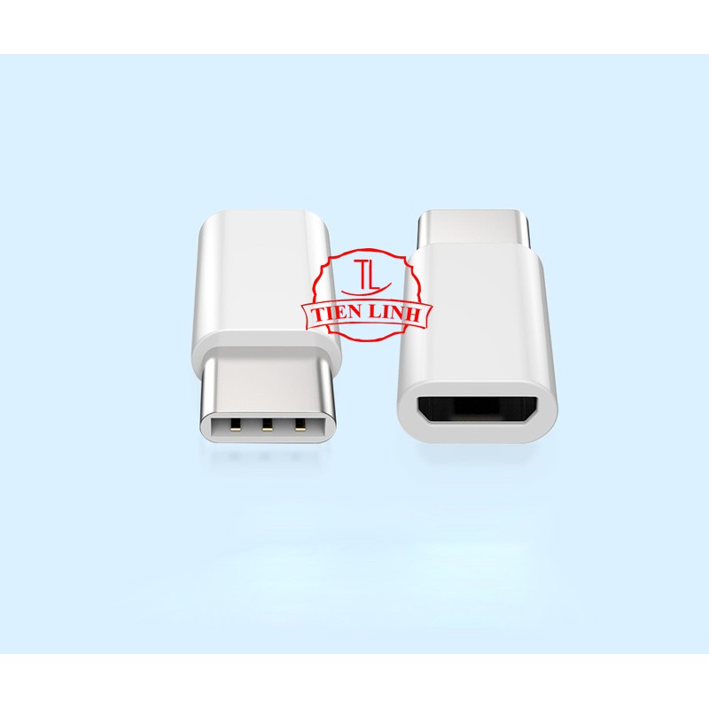 [Mã ELFLASH5 giảm 20K đơn 50K] Bộ 2 cái đầu chuyển đổi chân Micro USB (Cái) sang Type C