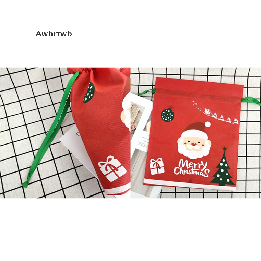 Túi Dây Rút Đựng Kẹo Giáng Sinh Hình Ông Già Noel Giáng Sinh Dễ Thương
