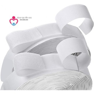 Cuộn 25m Băng khóa xé nhám, Velcro cao cấp khổ 20mm mặt nhám gai có băng keo