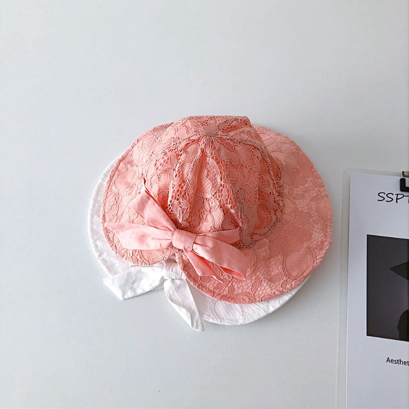 Mũ Cotton Phối Ren Thắt Nơ Phong Cách Công Chúa Dành Cho Bé Sơ Sinh