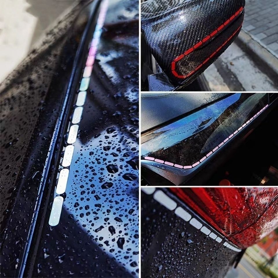 Bộ 10 Miếng Dán Phản Quang 5M Chống Thấm Nước Trang Trí Thân Xe Hơi / Xe Máy