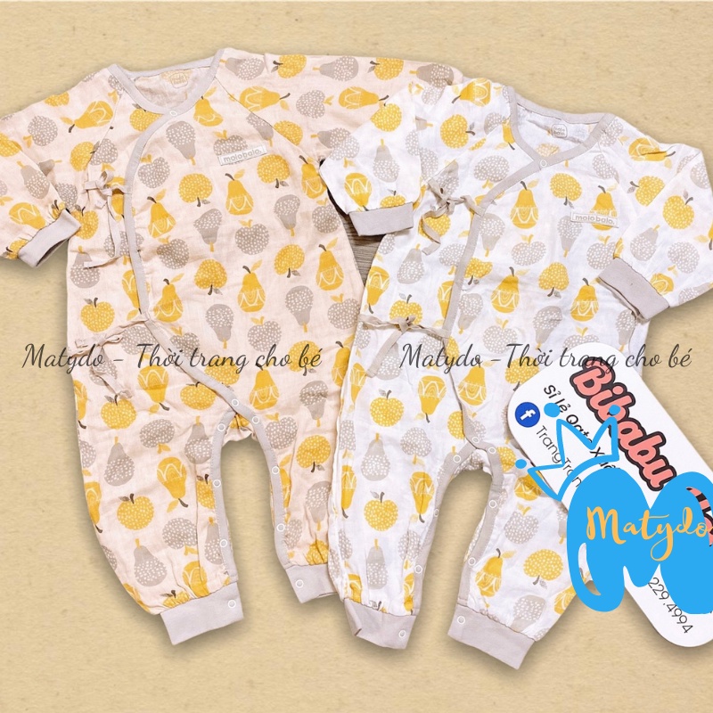 Bodysuit cho bé bộ body dài tay MATYDO cho trẻ sơ sinh xô và cotton Molo Balo cho bé 4-14kg hàng lỗi nhẹ