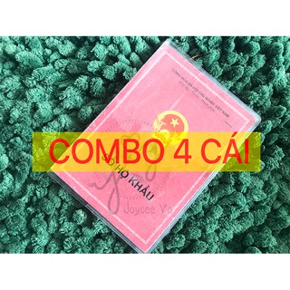 COMBO 4 bao SỔ HỘ KHẨU, SỔ TẠM TRÚ, KT3 dẻo trong 4B155
