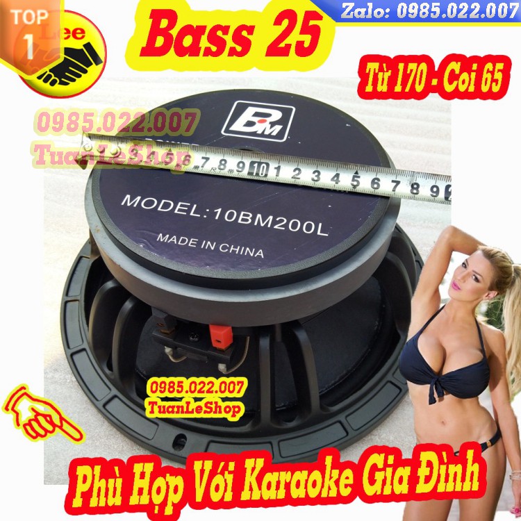 BASS 2.5 TẤC COI 65 TỪ 170 BM – HÀNG NHẬP KHẨU - GIÁ 1 CỦ LOA BASS 25