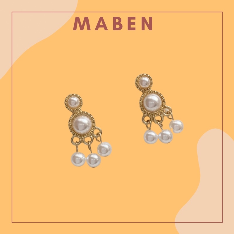 Hoa tai đính hạt phong cách thanh lịch - Maben
