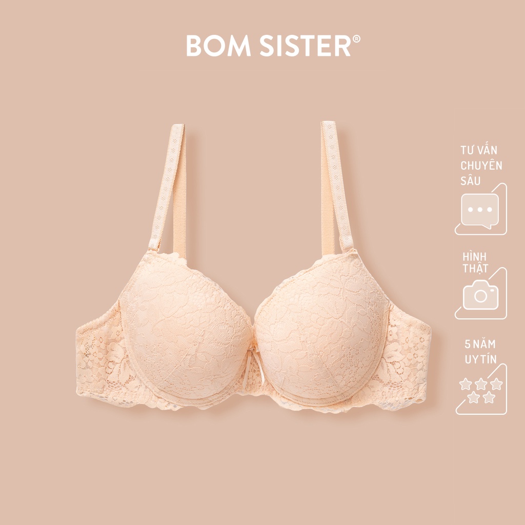 Áo Lót Mút Dày Chất Ren Có Gọng Siêu Nâng BOM SISTER BY029