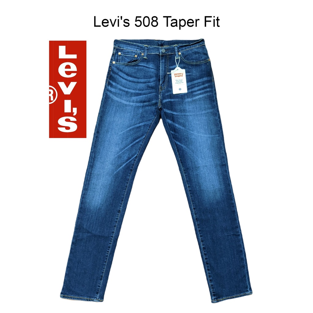 Quần jeans nam Levi's 508 Regular Taper Fit W34L34 Hàng Hiệu