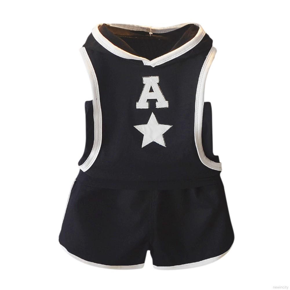 Set áo sát nách và quần short đáng yêu dành cho bé trai