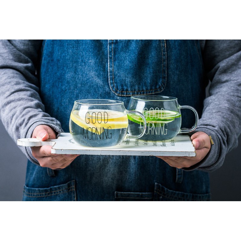 Ly Thủy Tinh Tròn GOOD MORNING | BigBuy360 - bigbuy360.vn