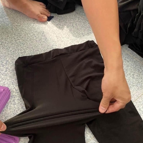 Quần leeging nữ ⚡ SIÊU HOT ⚡ cuộn tím vải thái mặc ở nhà, đi chơi,kết hợp áo phông dễ thương | BigBuy360 - bigbuy360.vn