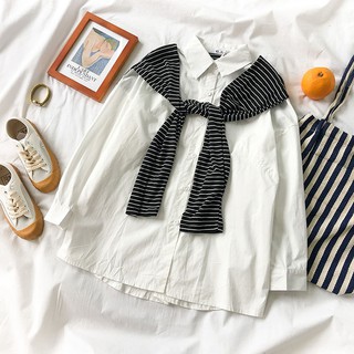 Áo Sơ Mi Nữ Oversize Giấu Quần 746