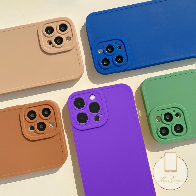 Ốp điện thoại silicon TPU mềm màu kẹo trơn thích hợp cho iPhone 7Plus 11 12 13 Pro Max 7 8 Plus SE 2020 X XR XS MAX 5
