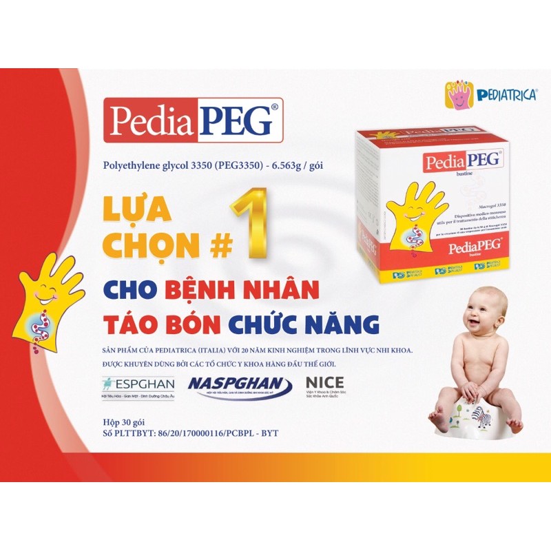 Hỗ trợ cải thiện táo bón hiệu quả, an toàn cho bé Pedia PEG
