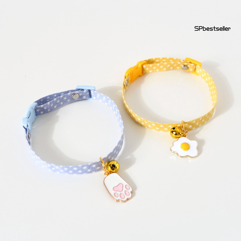 Vòng Cổ Thú Cưng Bằng Cotton Polyester Có Thể Điều Chỉnh Kèm Mặt Dây Chống Thất Lạc